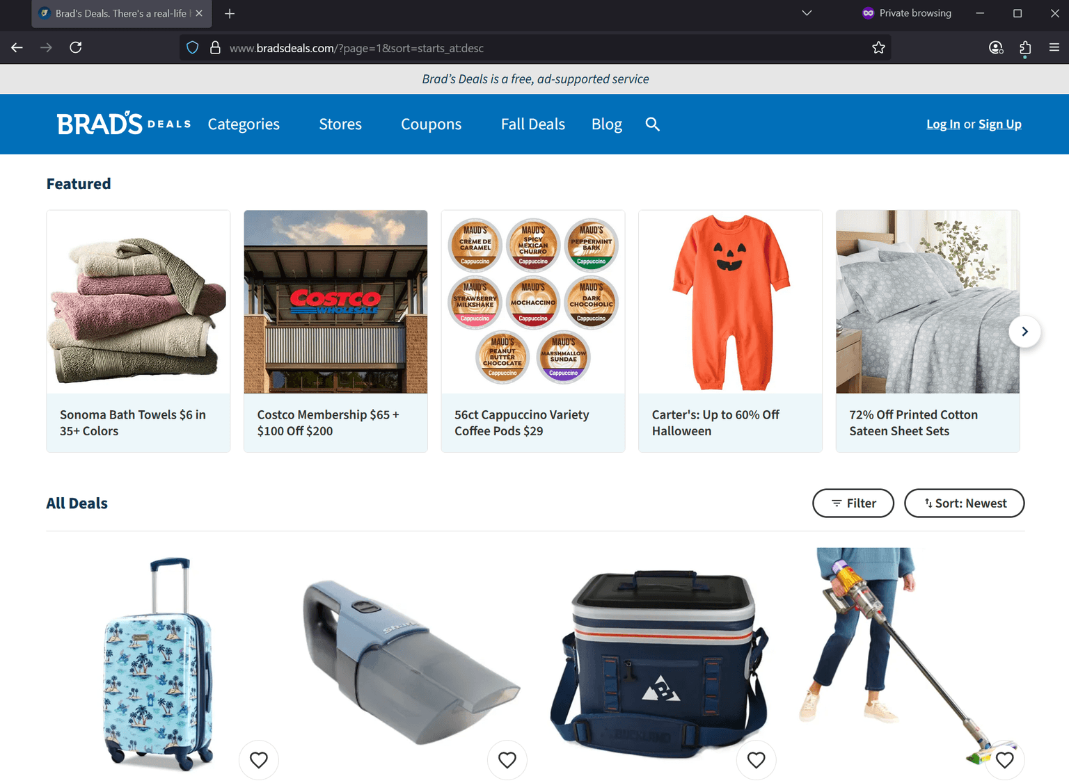 Screenshot of Is bradsdeals.com scam or legitimate?