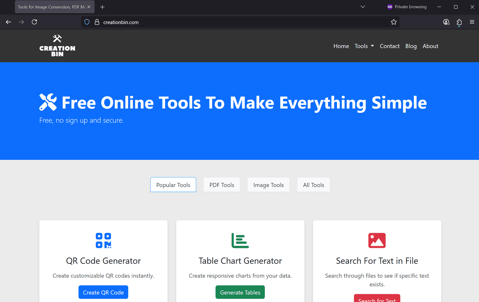 Screenshot of Is creationbin.com scam or legitimate?