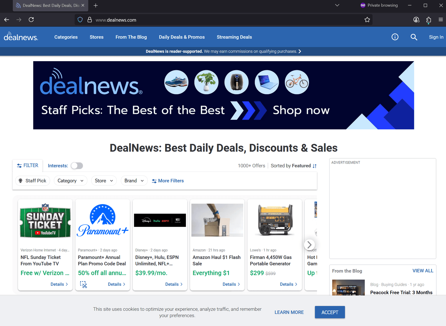 Screenshot of Is dealnews.com scam or legitimate?