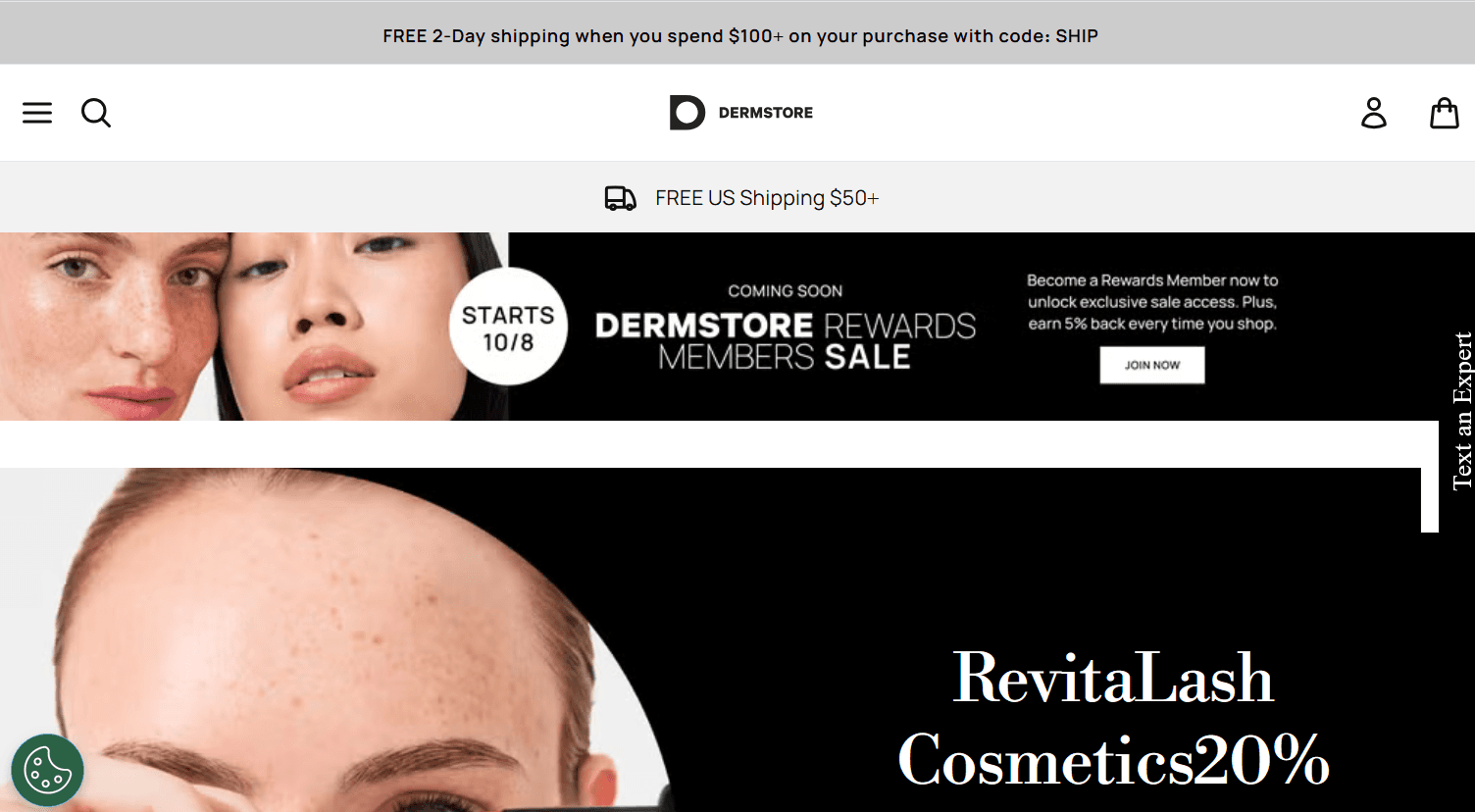 Screenshot of Is www.dermstore.com scam or legitimate?