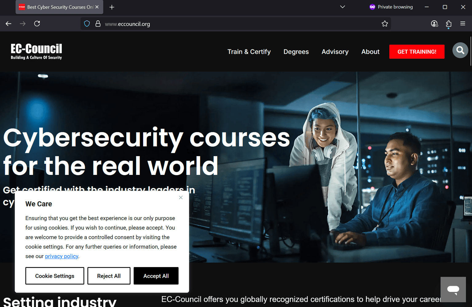 Screenshot of Is eccouncil.org scam or legitimate?