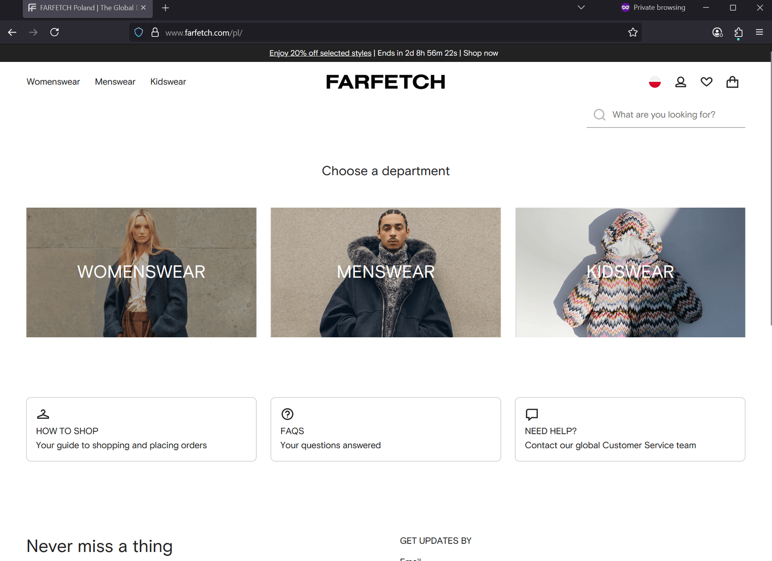 Screenshot of Is farfetch.com scam or legitimate?