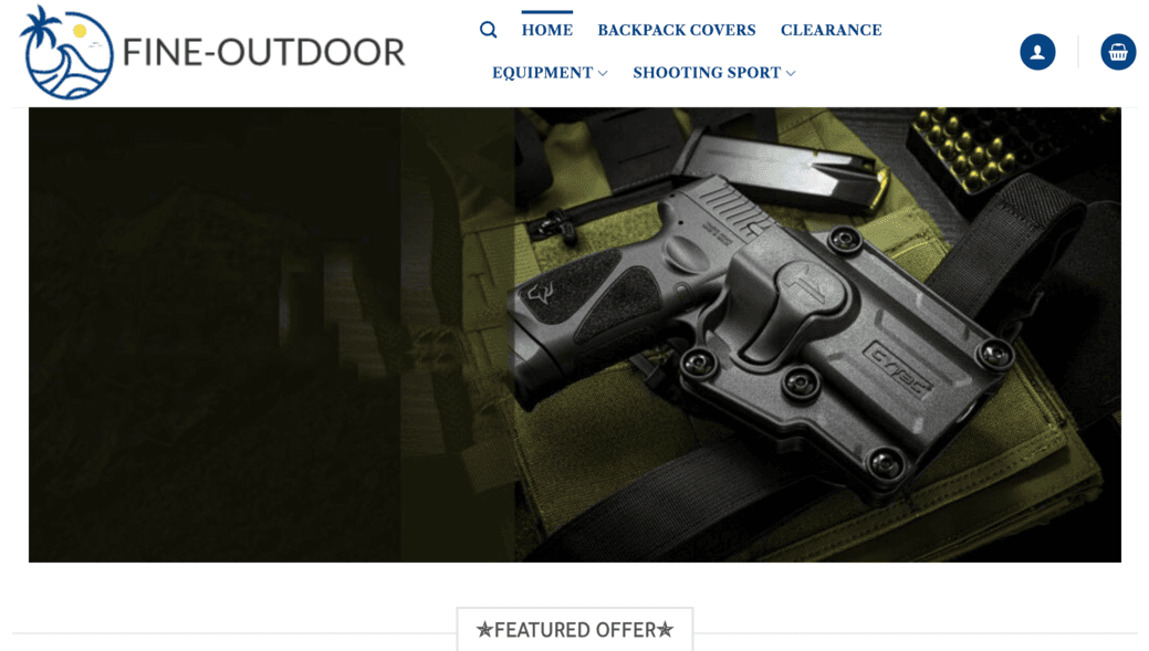 Screenshot of Is fine-outdoor.com scam or legitimate?