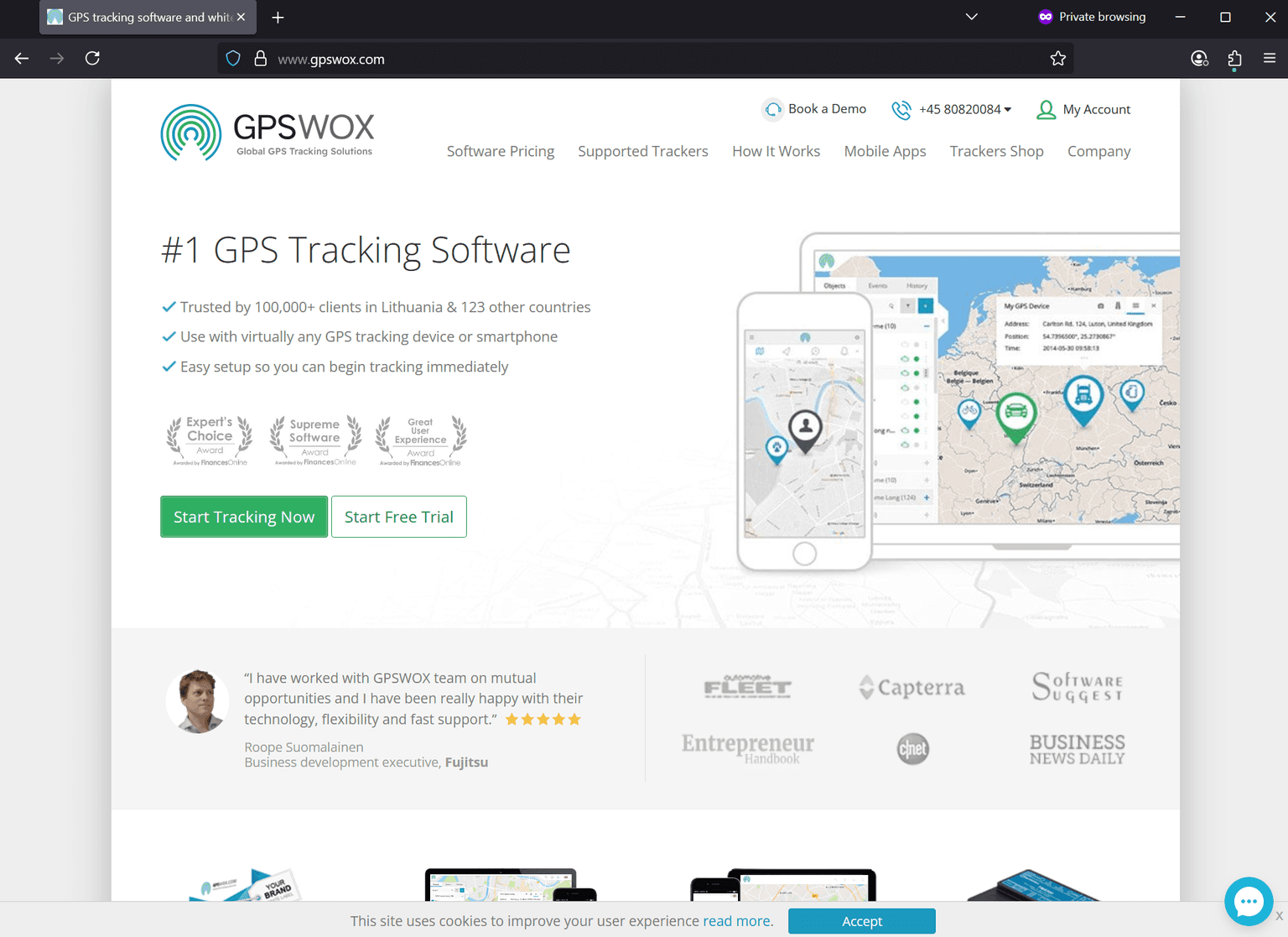 Screenshot of Is gpswox.com scam or legitimate?