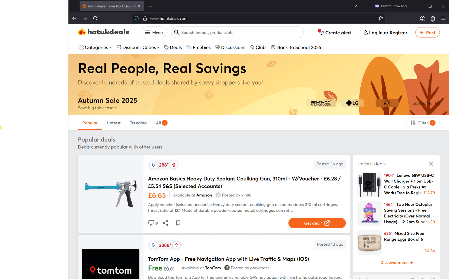 Screenshot of Is hotukdeals.com scam or legitimate?