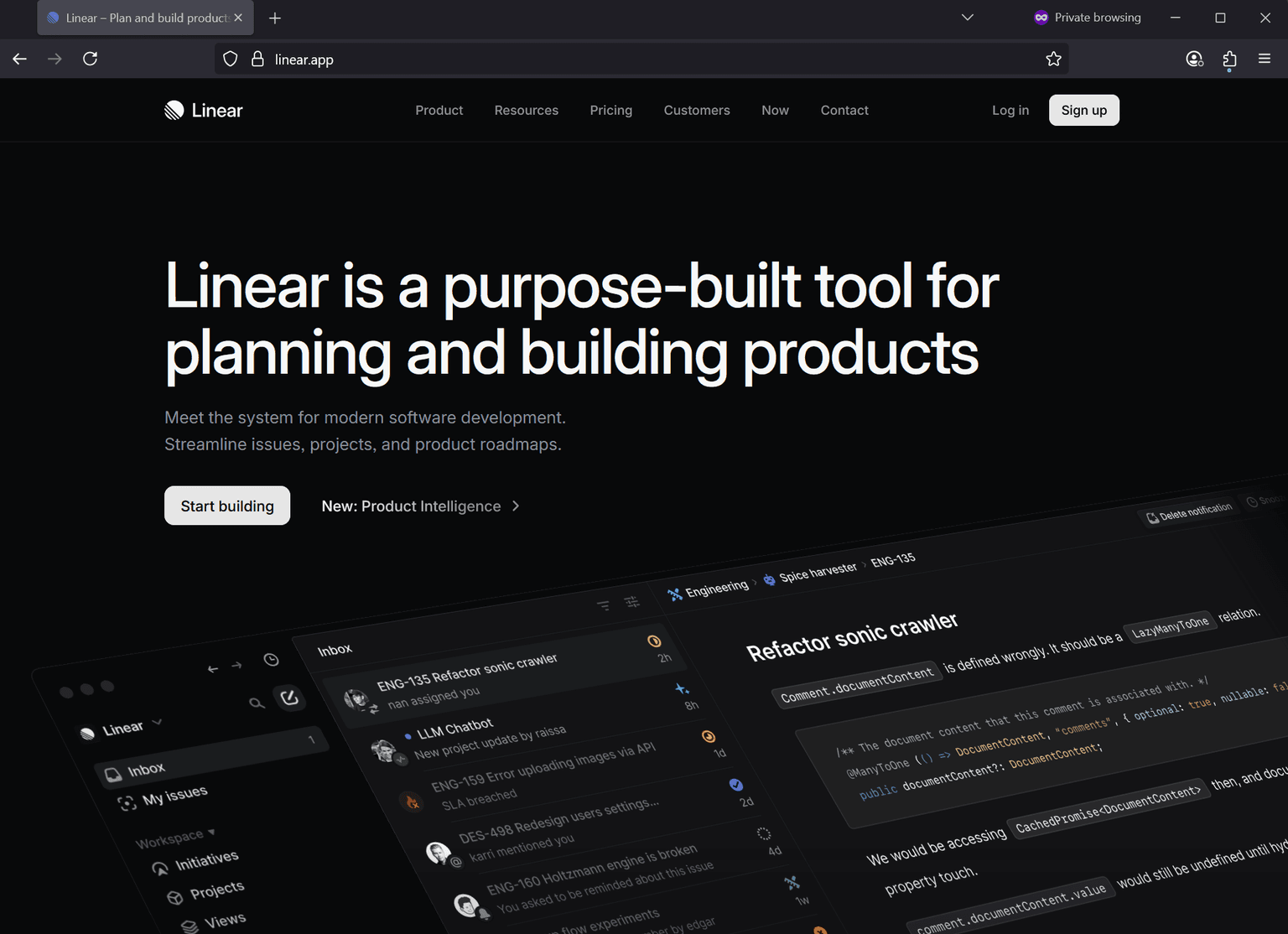 Screenshot of Is linear.app scam or legitimate?
