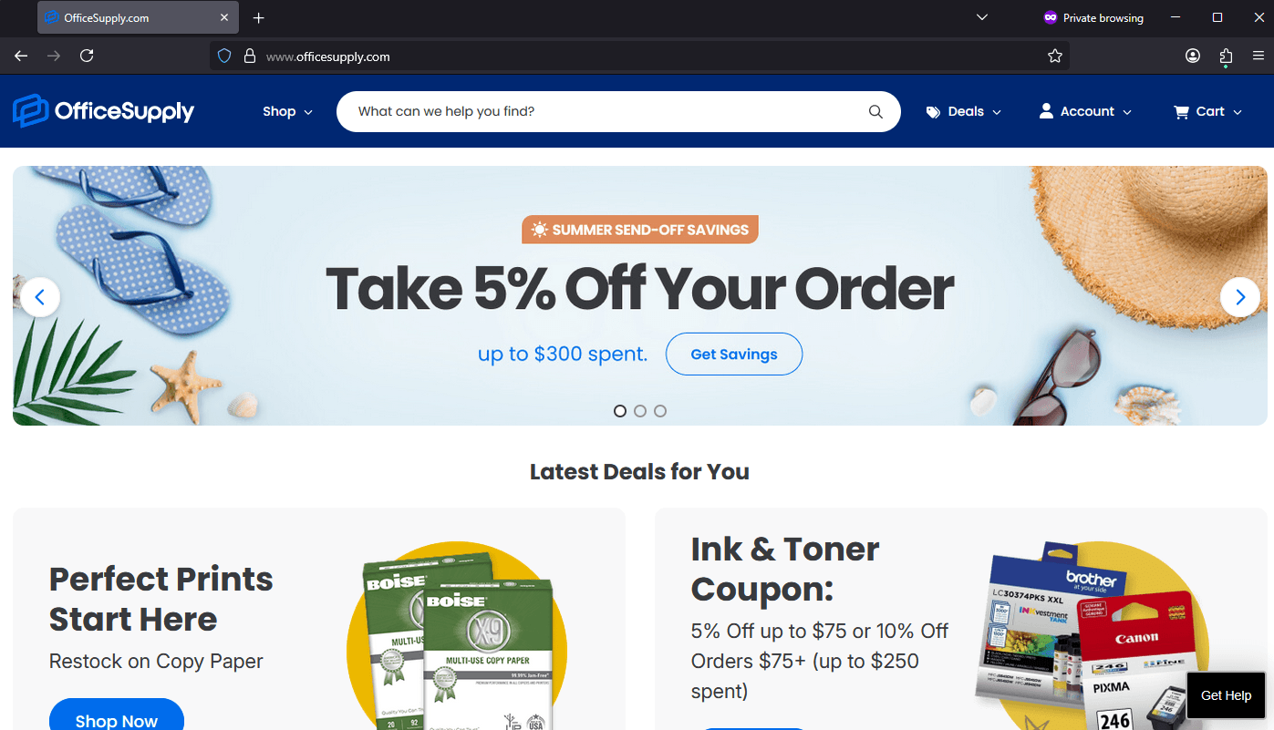 Screenshot of Is officesupply.com scam or legitimate?