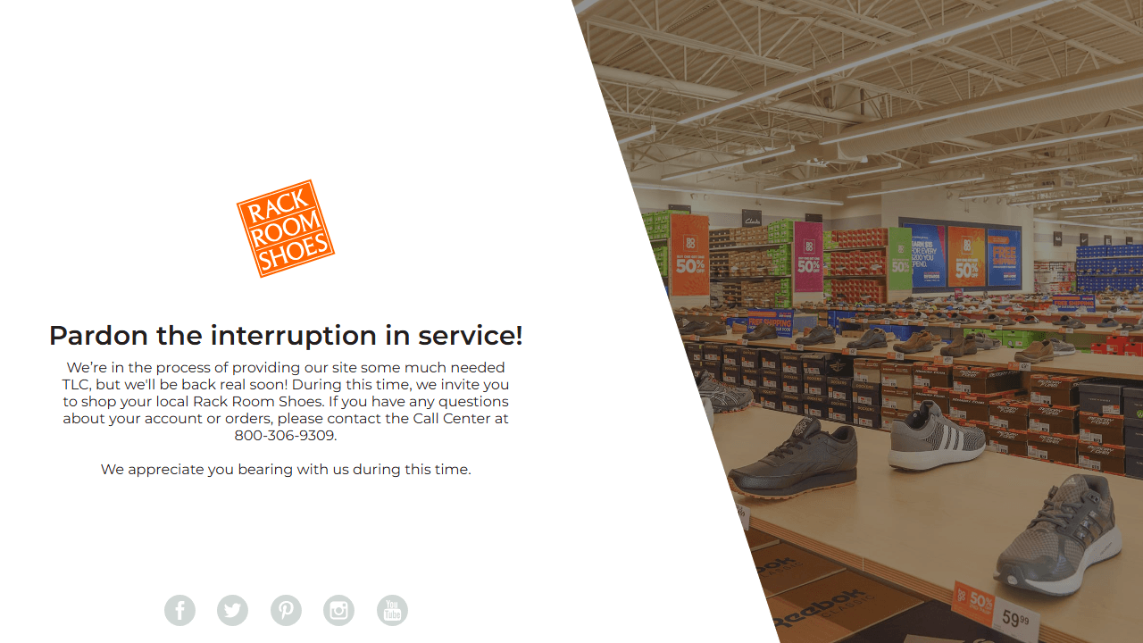 Screenshot of Is rackroomshoes.com scam or legitimate?