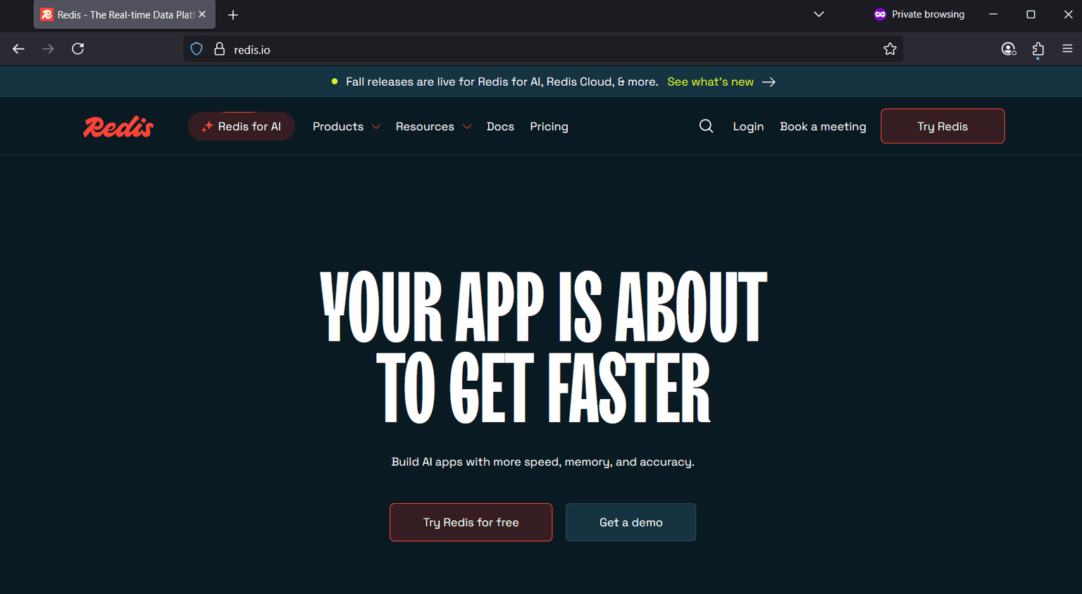 Screenshot of Is redis.io scam or legitimate?