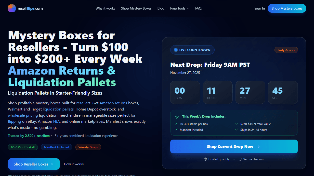 Screenshot of Is resellflips.com Scam or Legitimate?