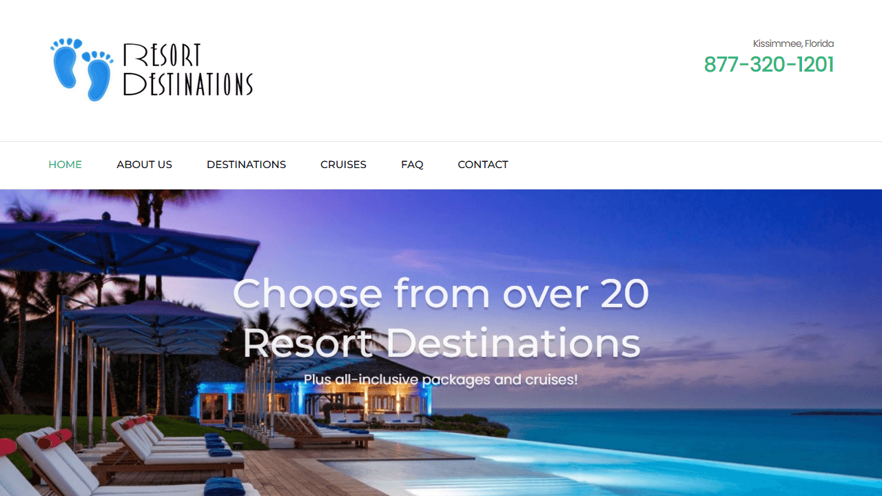 Screenshot of Is resort-destinations.com scam or legitimate?