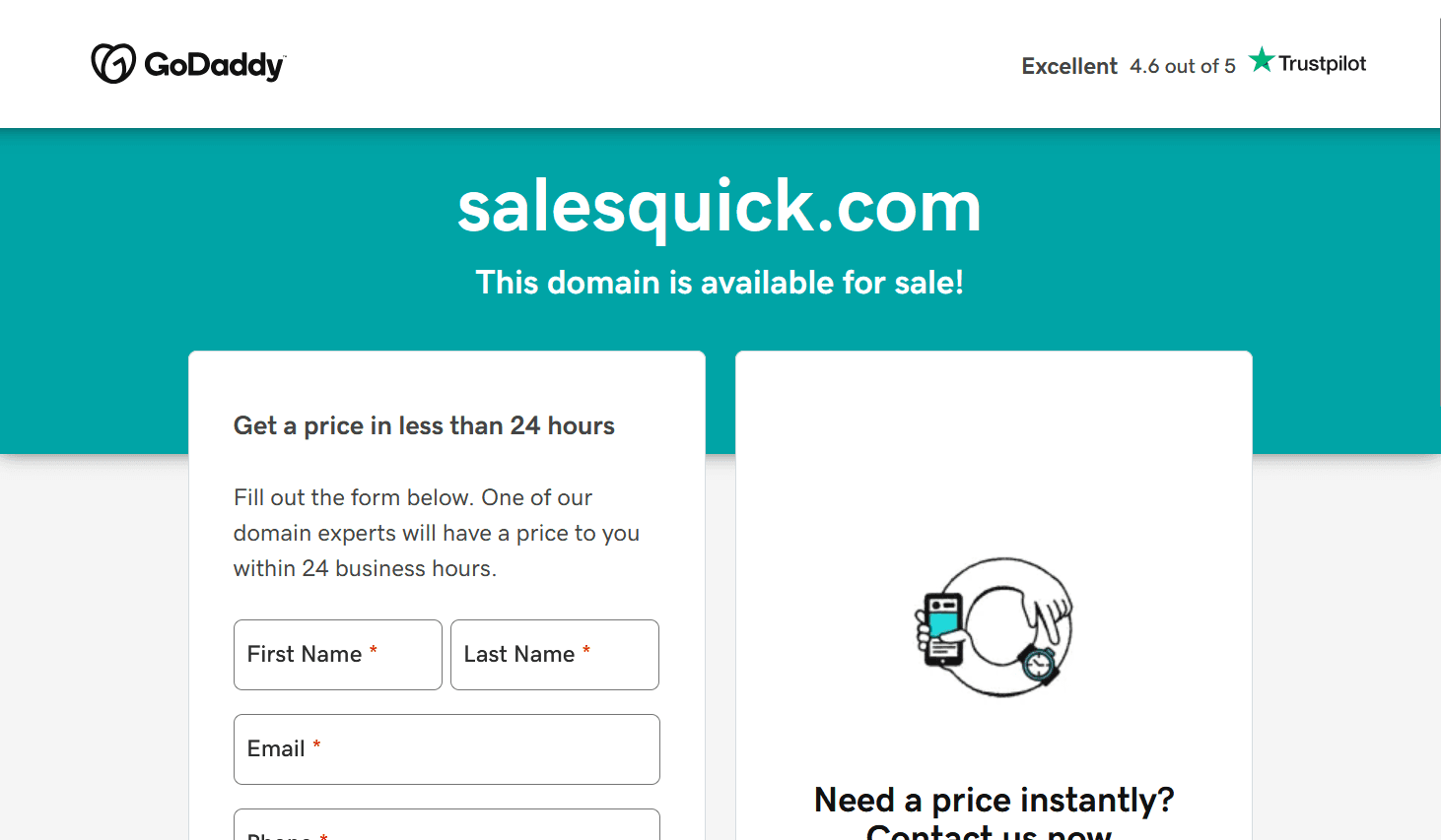 Screenshot of Is salesquick.com scam or legitimate?