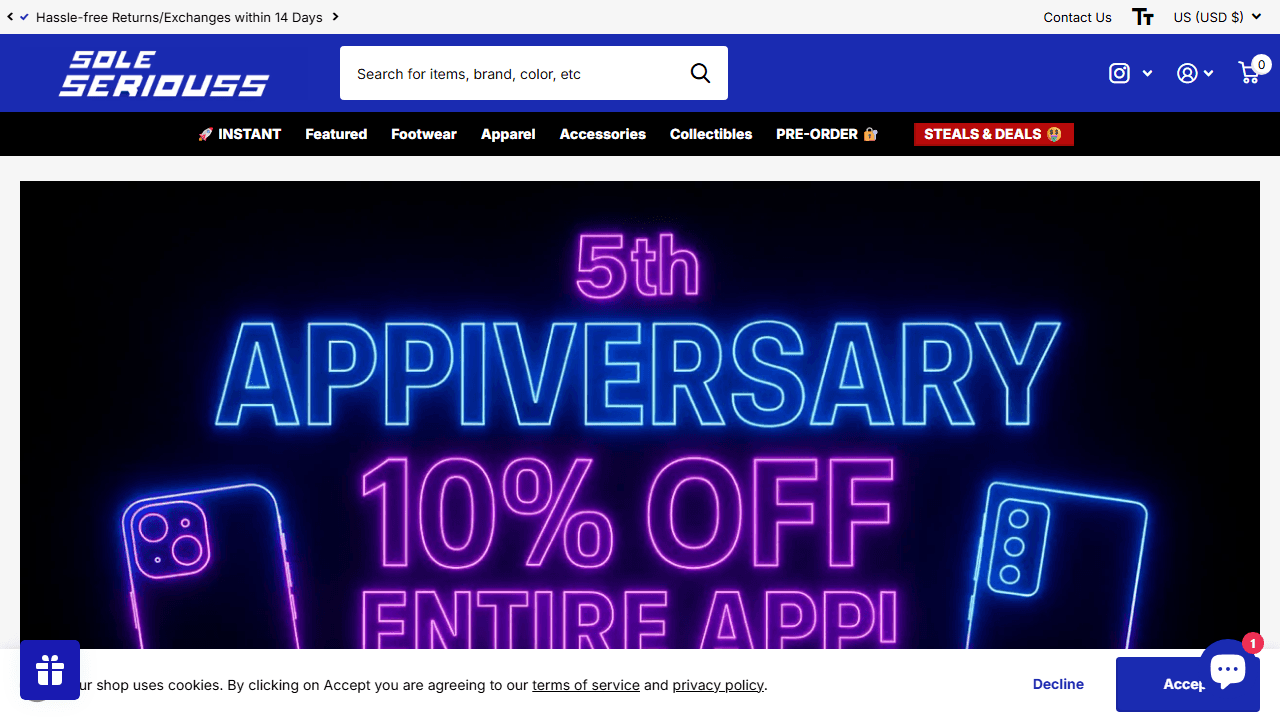 Screenshot of Is soleseriouss.com scam or legitimate?