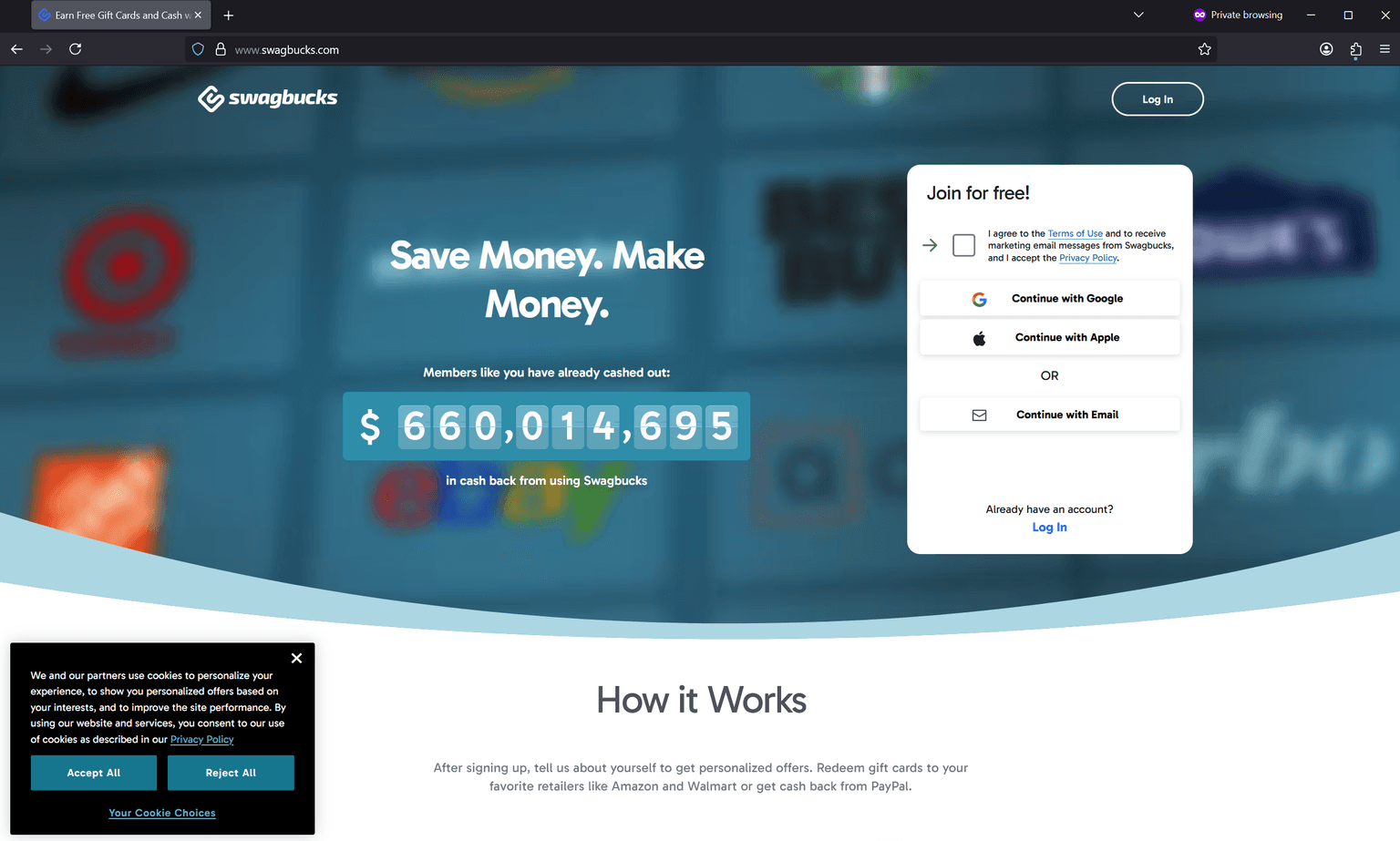 Screenshot of Is swagbucks.com scam or legitimate?