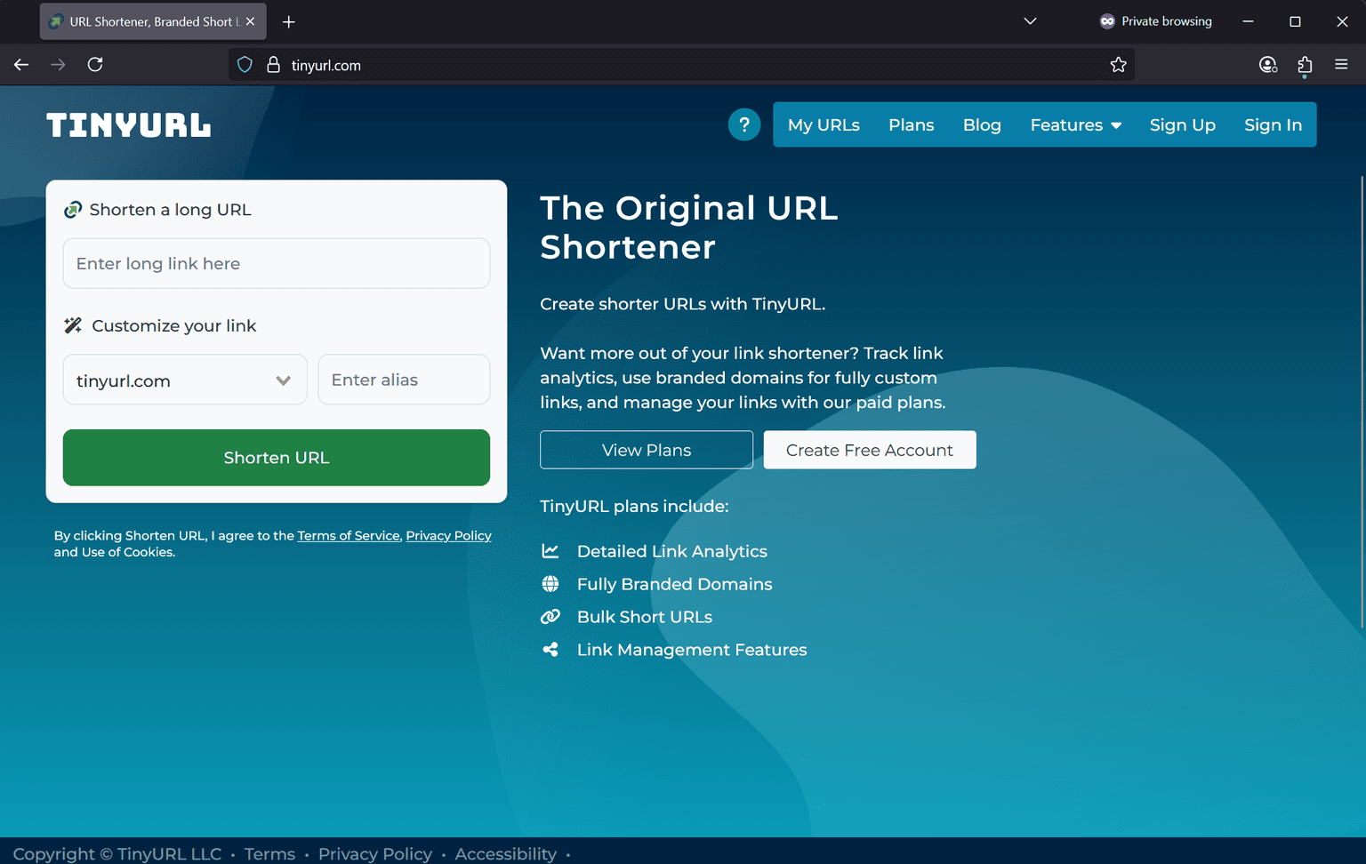 Screenshot of Is tinyurl.com scam or legitimate?