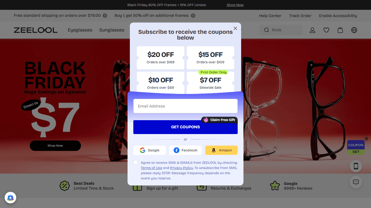 Screenshot of Is zeelool.com scam or legitimate?