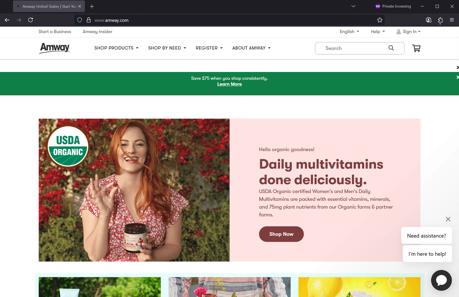 Screenshot of Is amway.com scam or legitimate?