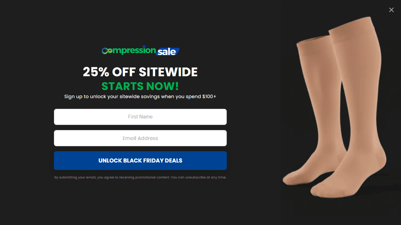 Screenshot of Is compressionsale.com Scam or Legitimate?