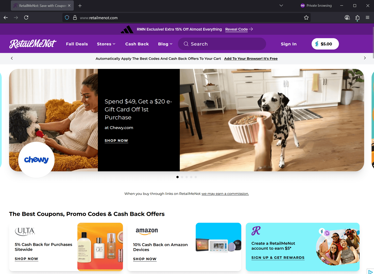 Screenshot of Is retailmenot.com scam or legitimate?