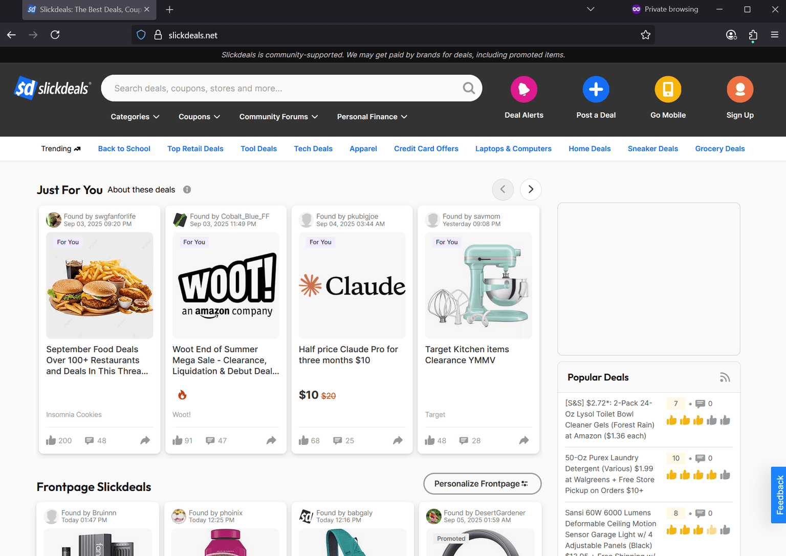 Screenshot of Is slickdeals.net scam or legitimate?
