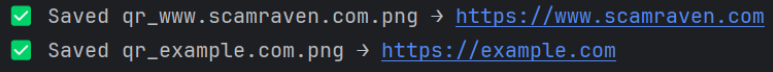 Outcome of the qrcode package