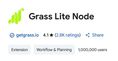 Grass chrome extension has over 1m users