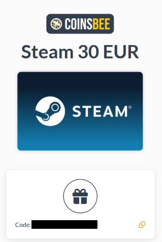 Steam gift card
