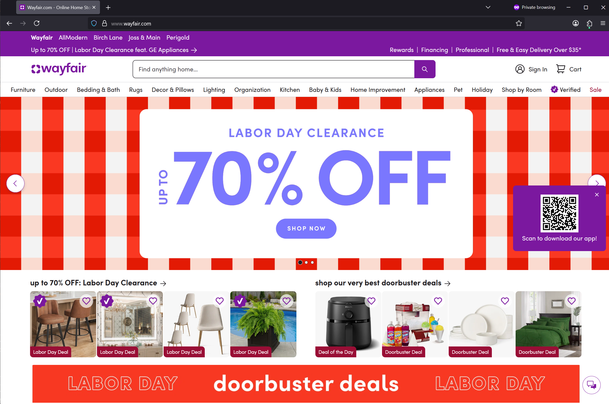 Screenshot of Is wayfair.com scam or legitimate?