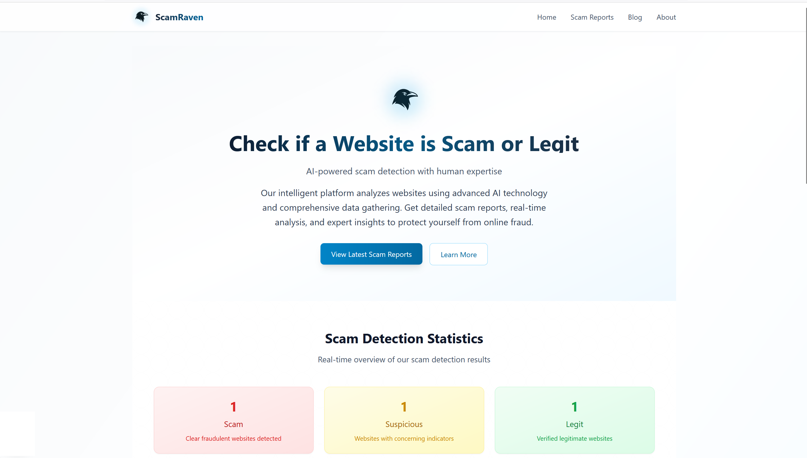 Screenshot of Is Scamraven.com Legit or Scam?